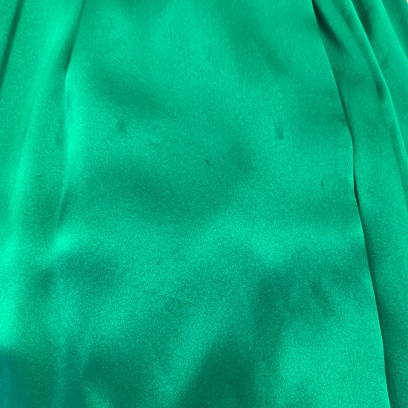 ONE by Contrarian Babs Bibb 100% Silk Maxi Dress in Emerald Green Sz 0 - Picture 9 of 9